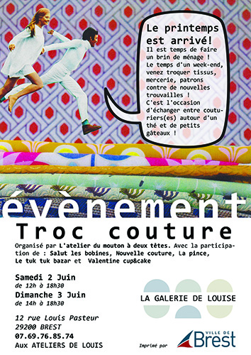 Affiche de l'exposition Troc couture